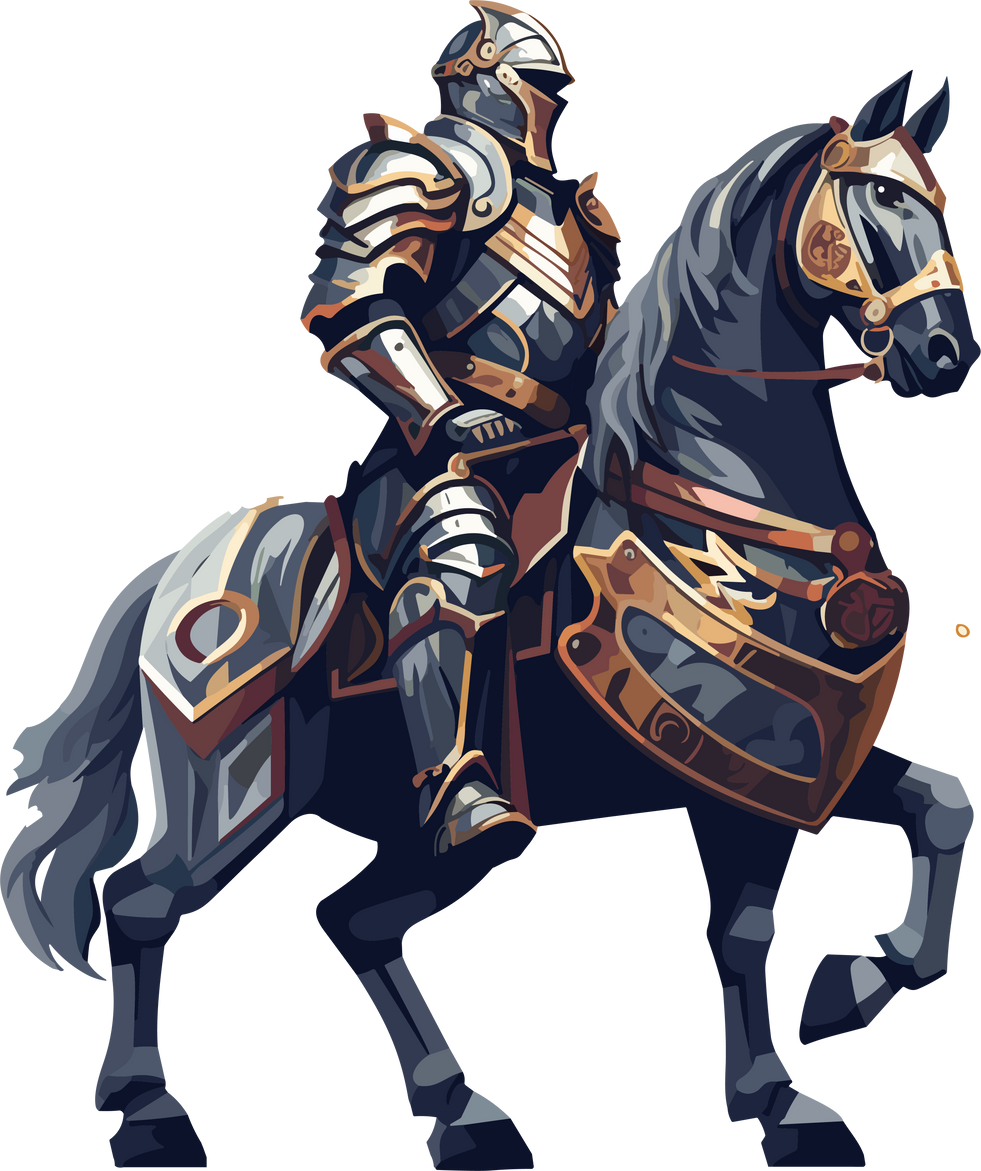 Knight on Horse Illustration