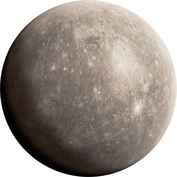 isolated realistic Mercury illustration