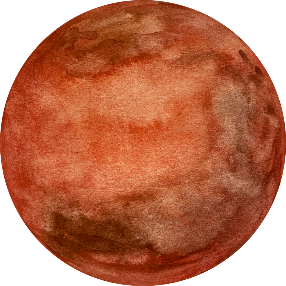 Watercolor Planet Mars